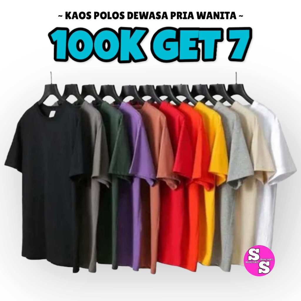 KAOS DISTRO POLOS 100RB DAPAT 7 PCS