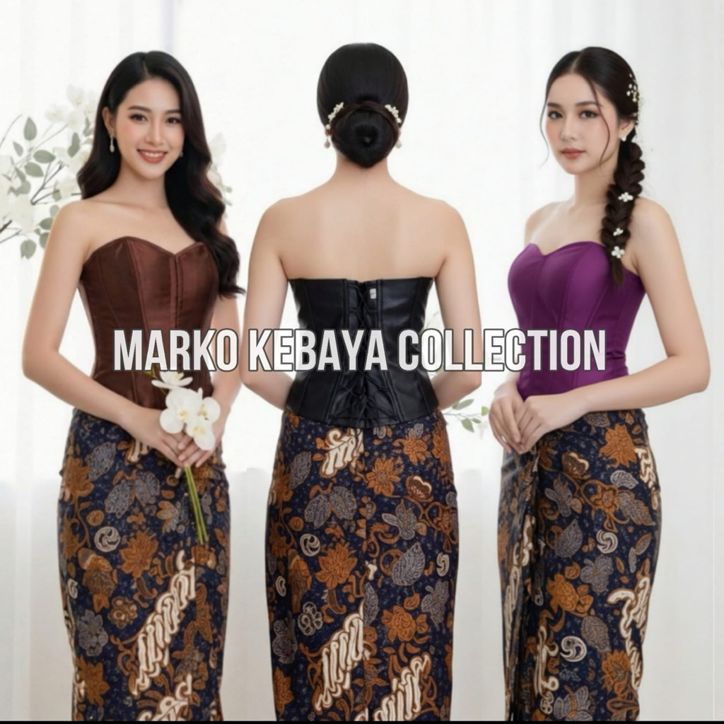 Kamisol satin kebaya premium | Longtorso satin bustier kebaya pengantin