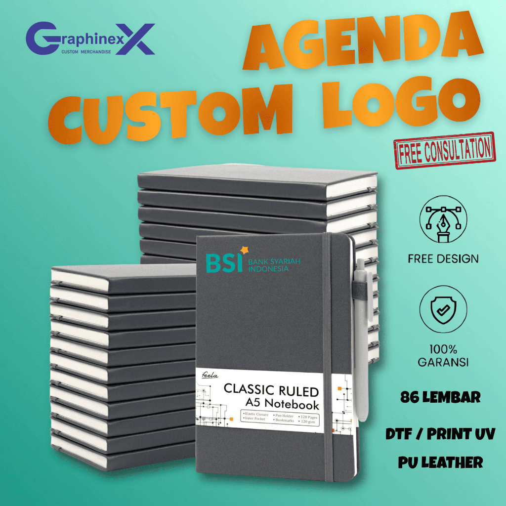 Buku Agenda Custom Logo | Buku agenda Hardcover | buku custom | Buku agenda PU leather | Buku agenda