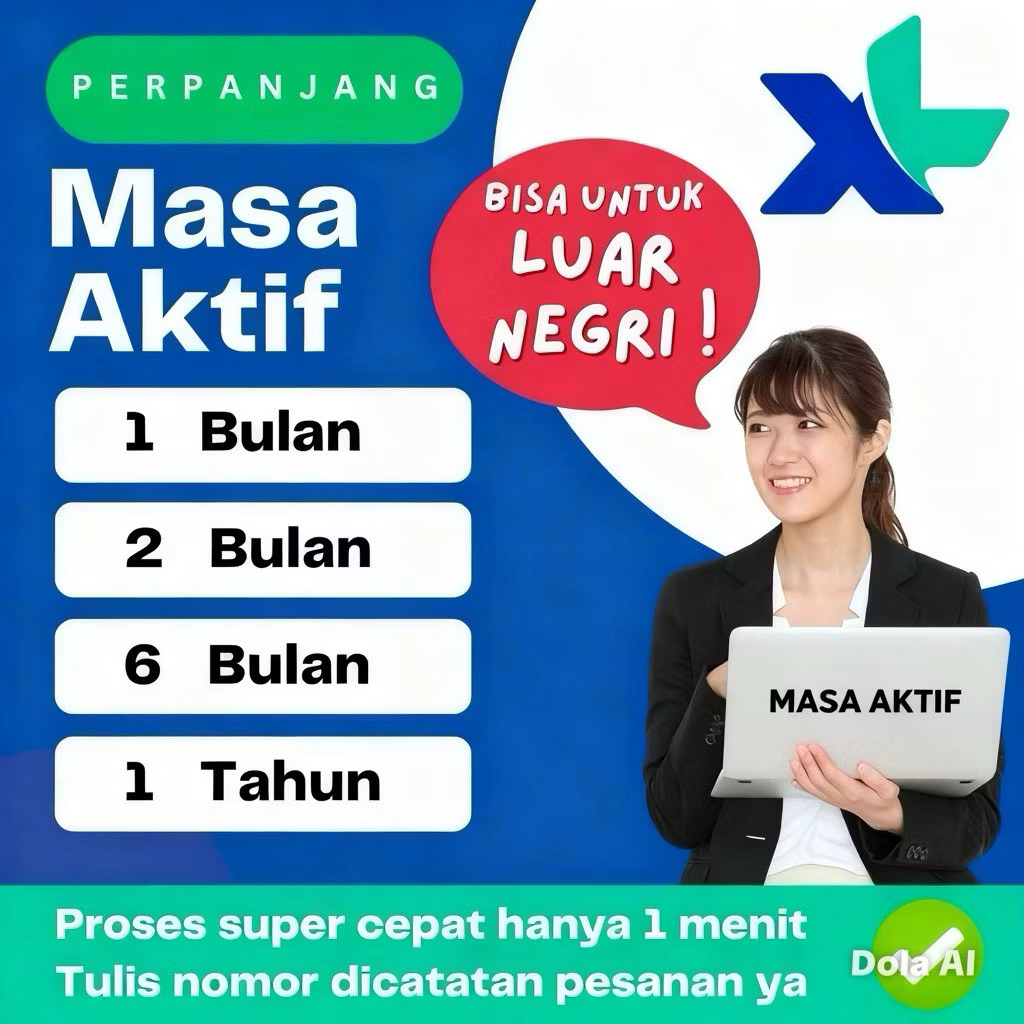 Paket Masa Aktif Kartu XL 1 Tahun dengan Quota Tambahan
