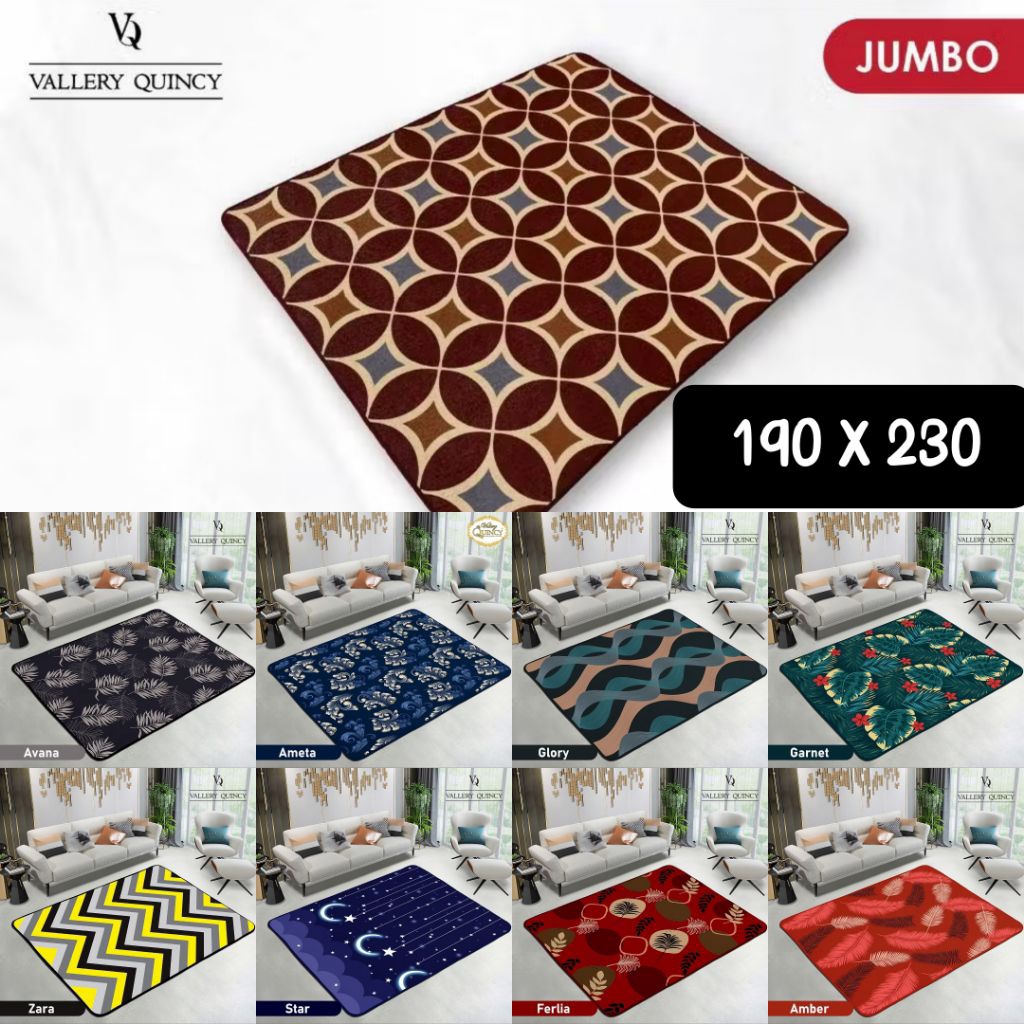 4KG VALLERY QUINCY KARPET - KARPET SELIMUT - KARMUT UKURAN JUMBO 190X230