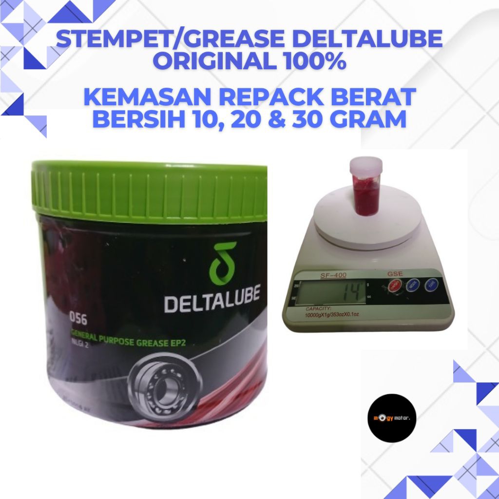 gemuk stempet deltalube multi purpose grease deltalube repack 10 20 & 30 gram