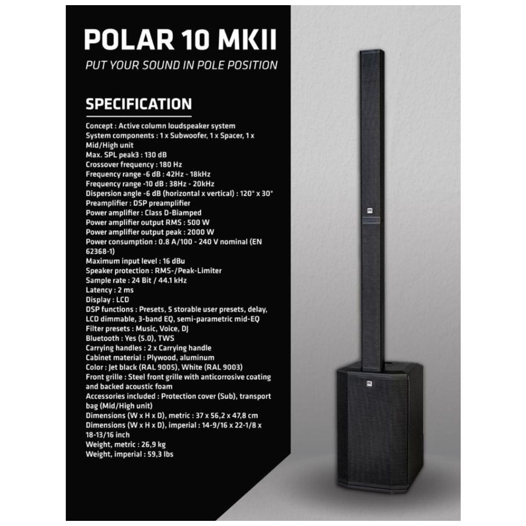 HK AUDIO Polar10 MK2 | HK AUDIO Polar 10 MKII | HK AUDIO POLAR 10 MK II Satelite Speaker Active 2000