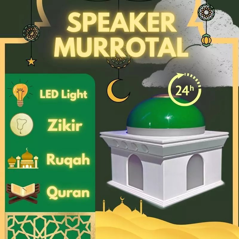 MUROTTAL AL-QURAN BENTUK MASJID MUSHOLA SPEAKER MUROTTAL ALQURAN RUQYAH AYAT SURAH LAMPU TIDUR 24JAM