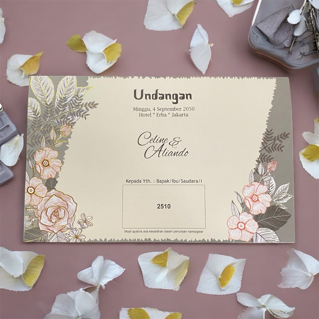 Blangko Erba 2510 Undangan Kosongan Tanpa Teks