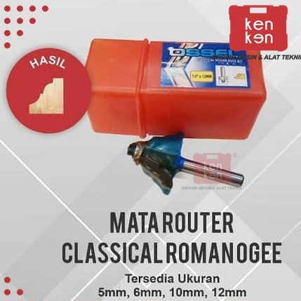 Ossel - Mata Router Classical Roman Ogee – Mata Profil Kayu Tajam & Presisi untuk Furniture