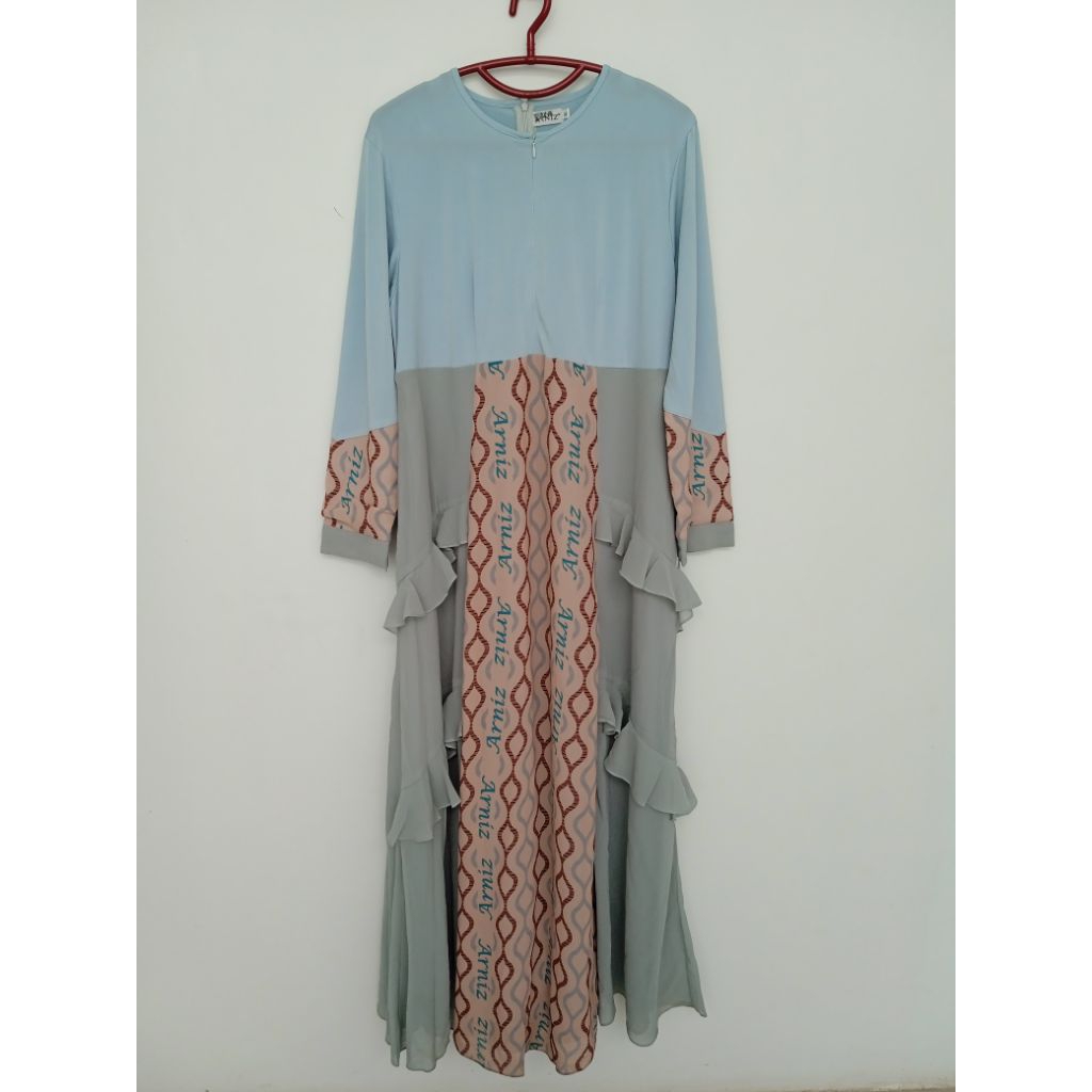 Gamis Biru Abu Seken/Bekas Pakai/Preloved