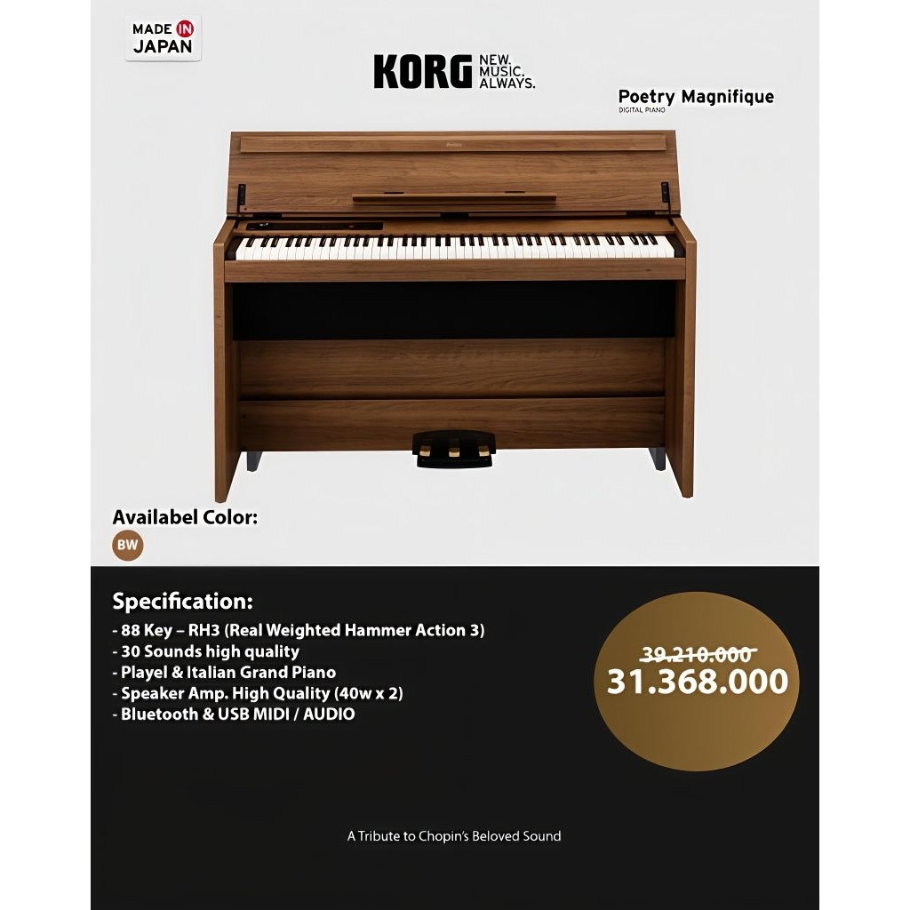 Piano Digital Korg Poetry Magnifique
