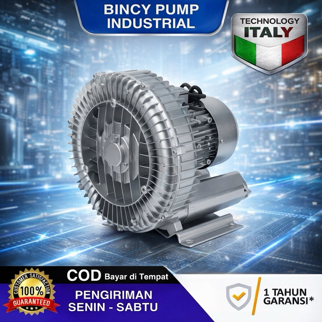 Ring Blower Tambak udang rotor HB-750 1Phase Blower kolam ipal