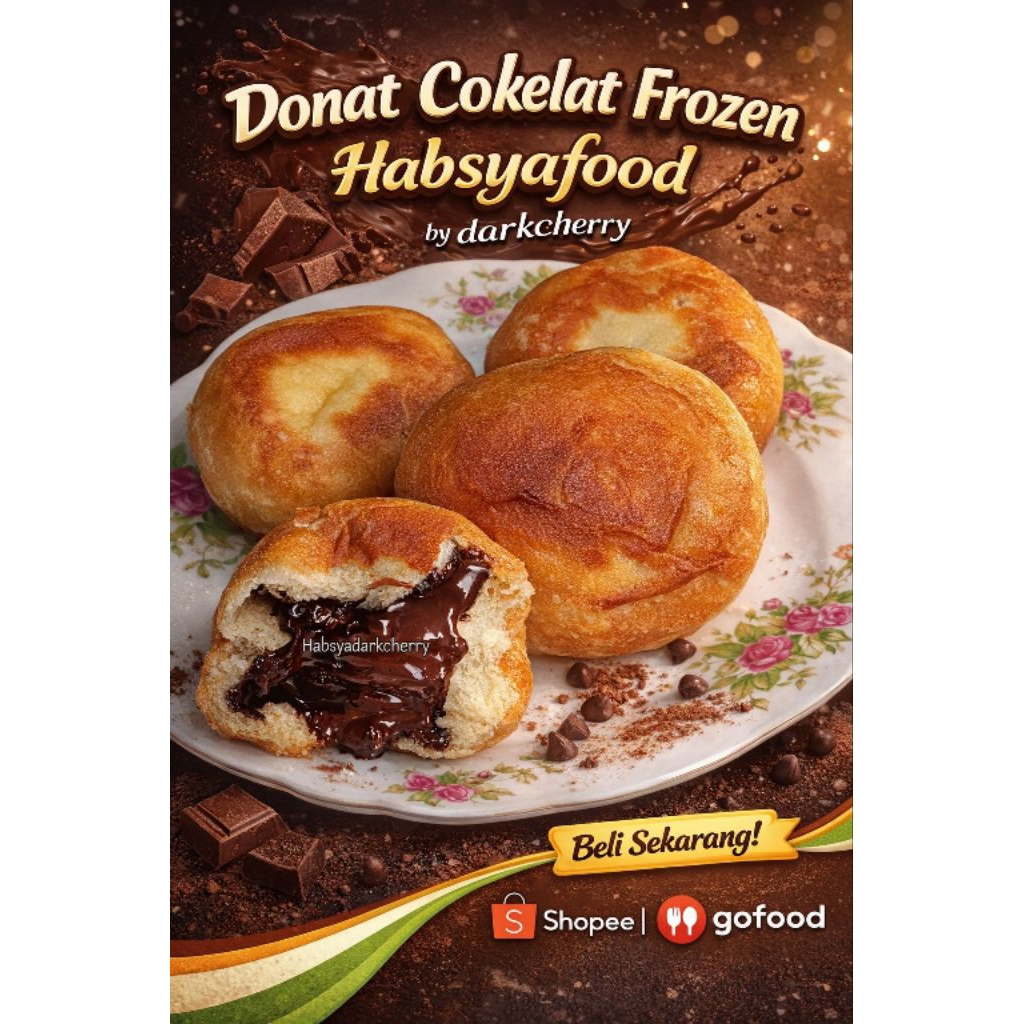 Donat cokelat Roti Goreng Cokelat Frozen Food