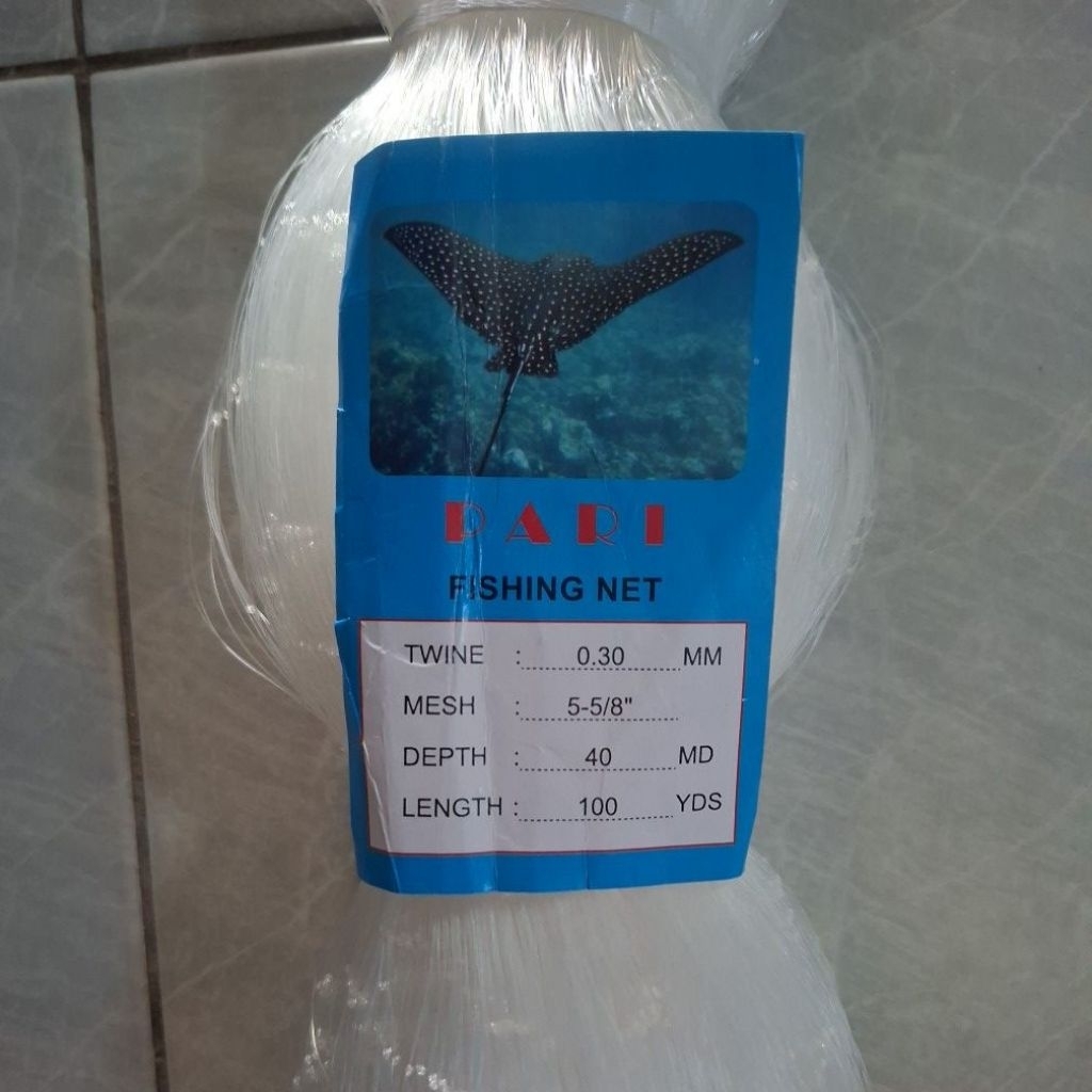 Jaring Ikan Bawal Laut Senar 0.30 5,5/8 Inchi 40Md/100Yds Tate Mata Malang Ikan Jaring Tidak Mudah G