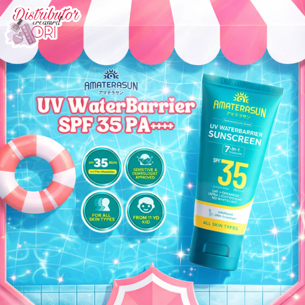 AMATERASUN [REAL SPF CERTIFIED] UV WaterBarrier SPF 35 PA++++ - SUNSCREEN WUDHU FRIENDLY | Distribut