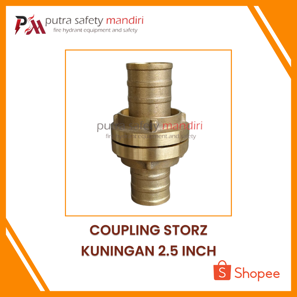 READY STOCK STORZ COUPLING 2.5 INCH KUNINGAN CONNECTOR SELANG HYDRANT BRASS