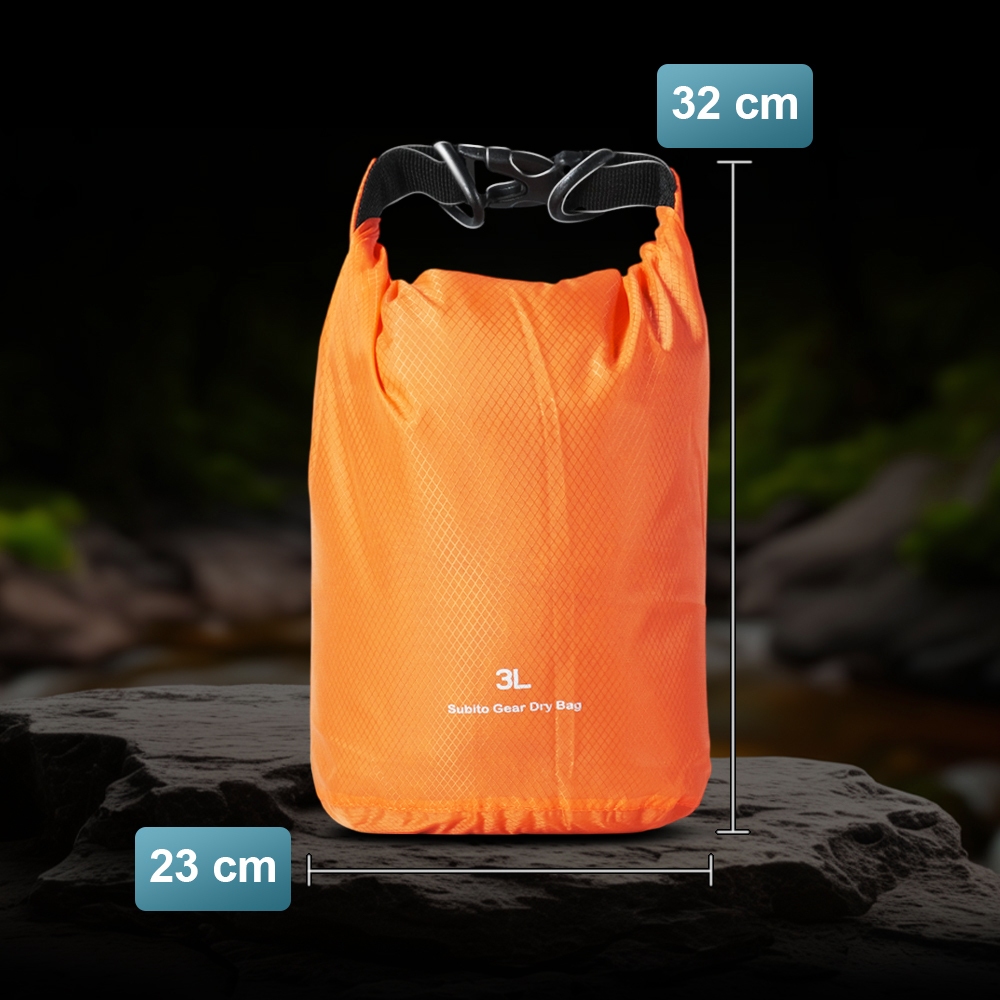Dry Bag Waterproof Tas Tahan Air Poliester 70D 3L