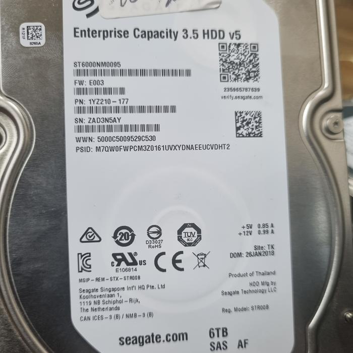 HARDISK SAS 6TB SEAGATE ENTERPRISE V5