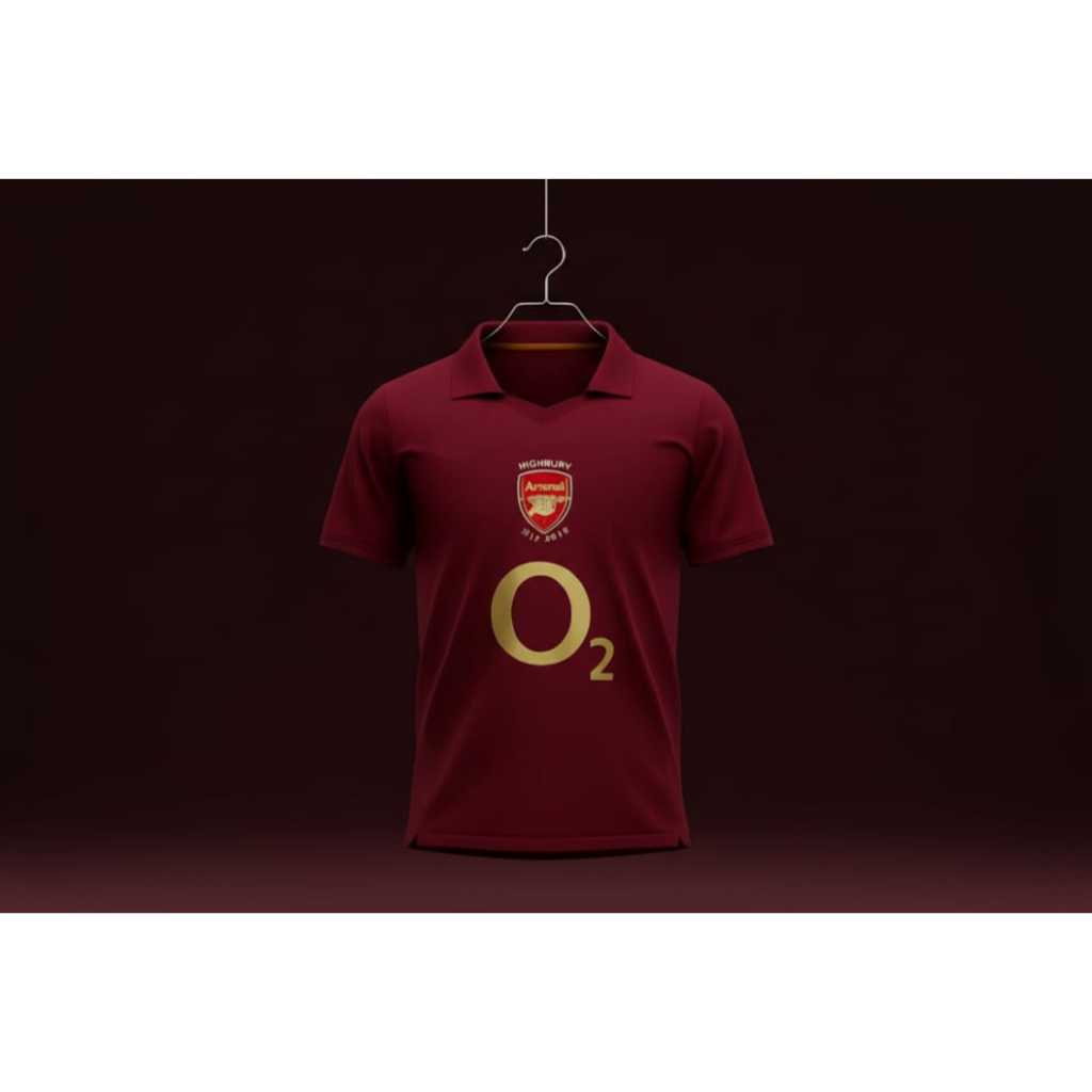 jersey retro arsenal maroon 2005
