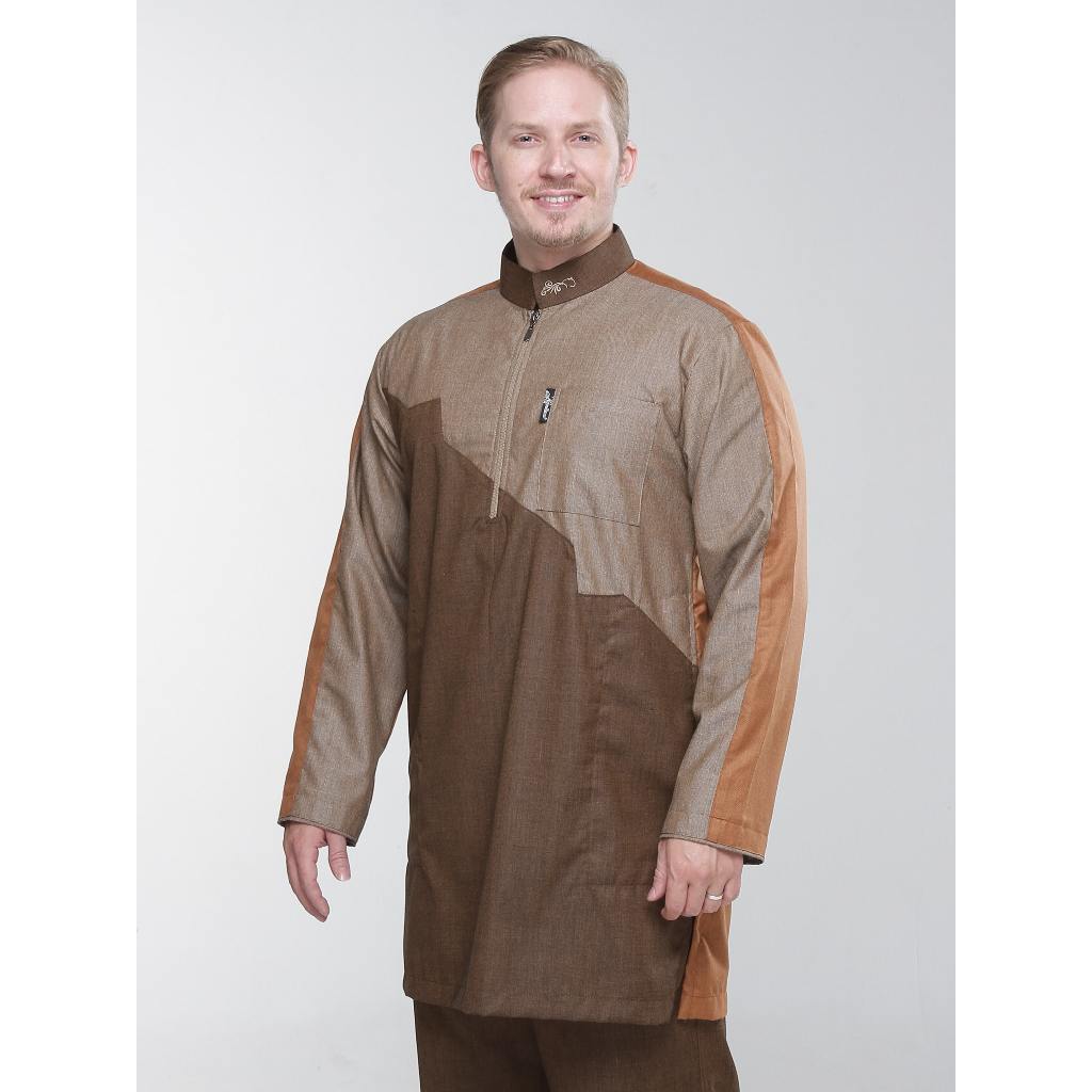 KAMILIANO GOLD 002 – BROWN KURTA LENGAN PENDEK