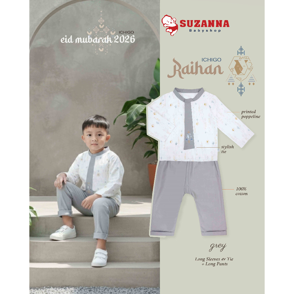 ICHIGO Setelan Panjang Boy Raihan - Baju Raya Anak Laki - Laki