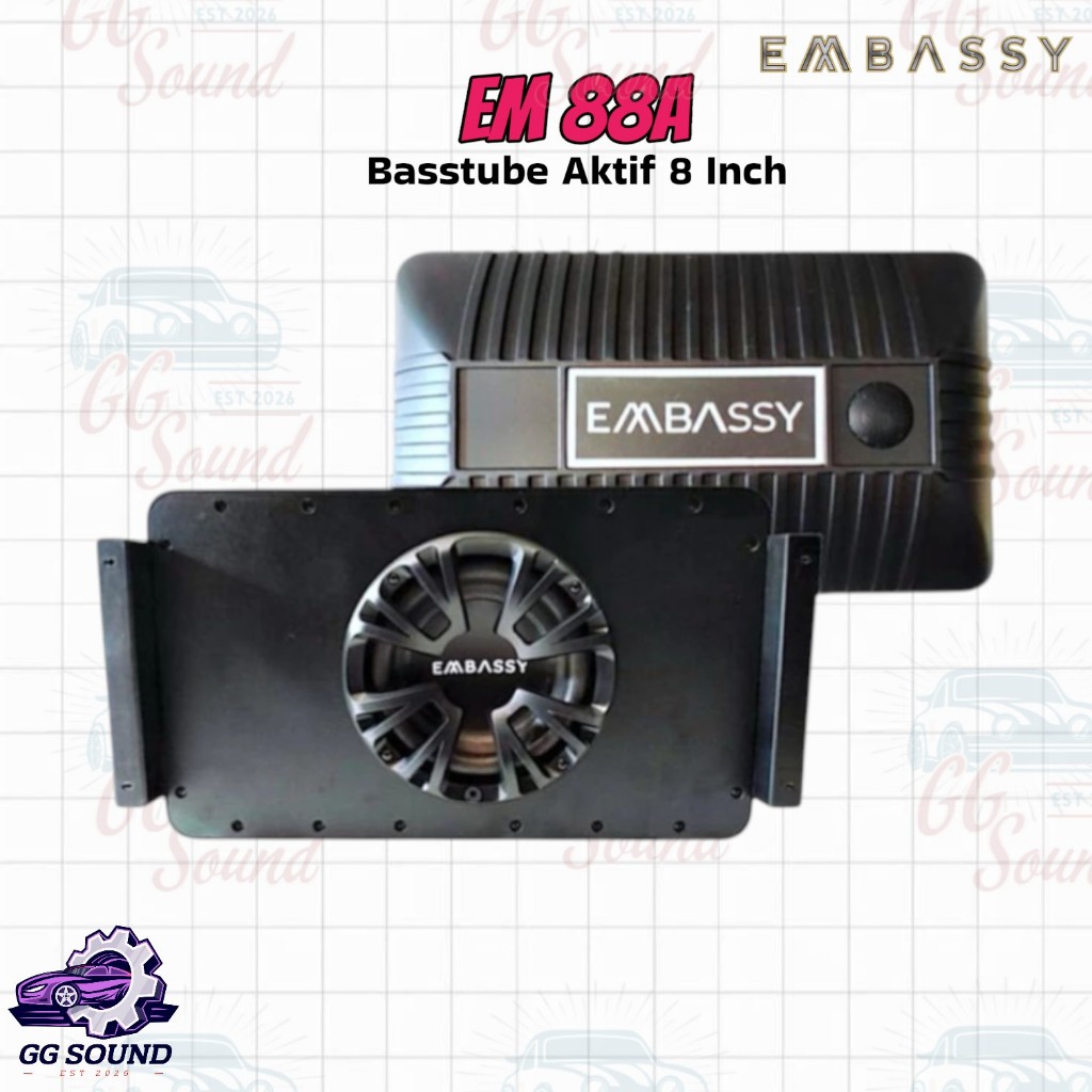SUBWOOFER AKTIF 8 Inch 500 Watt EMBASSY EM-88A TERMURAH