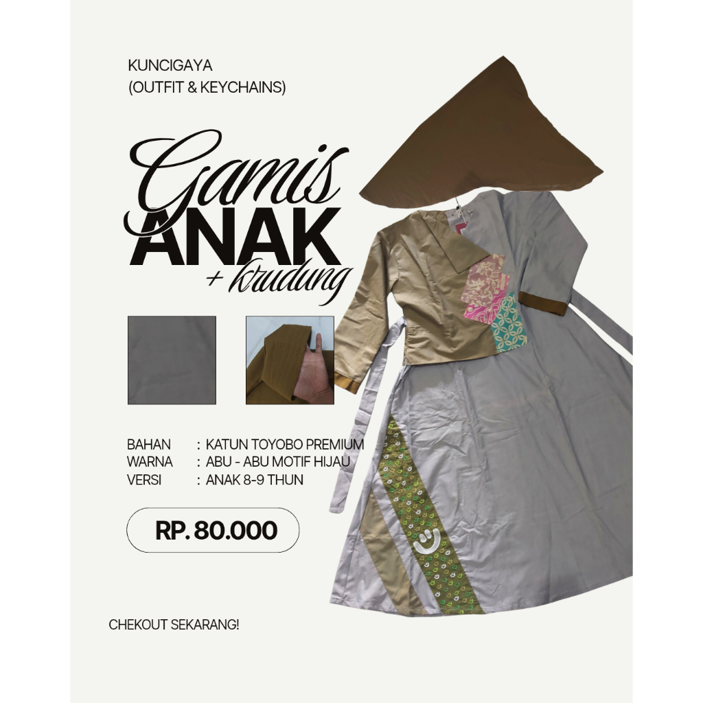 Setelan kerudung gamis anak merek taukid, Nightgown dan Little Nightgown Januari 2026 Ready Stock De