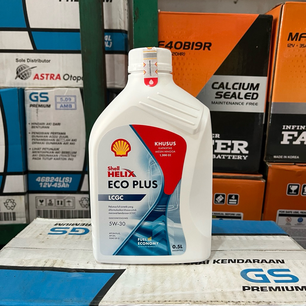 OLI SHELL HELIX ECO PLUS 5W-30 (Oli Mobil LCGC - AGYA CALYA SIGRA AYLA) | 500ml