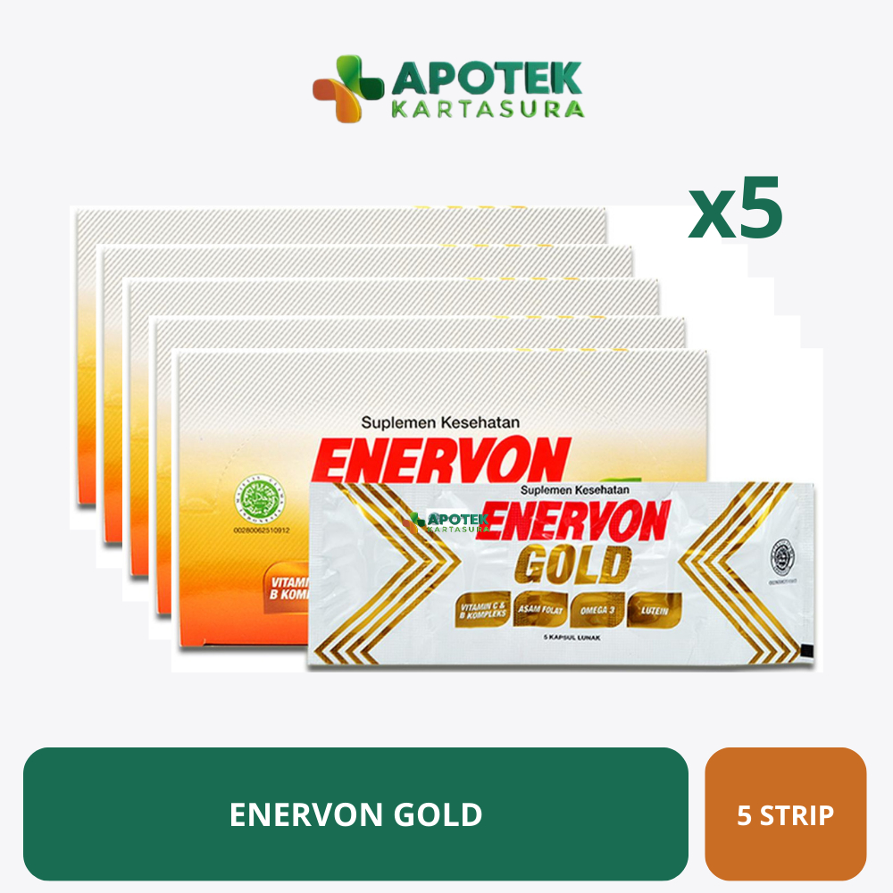 Enervon Gold 5 Kapsul - Multivitamin Khusus Lansia