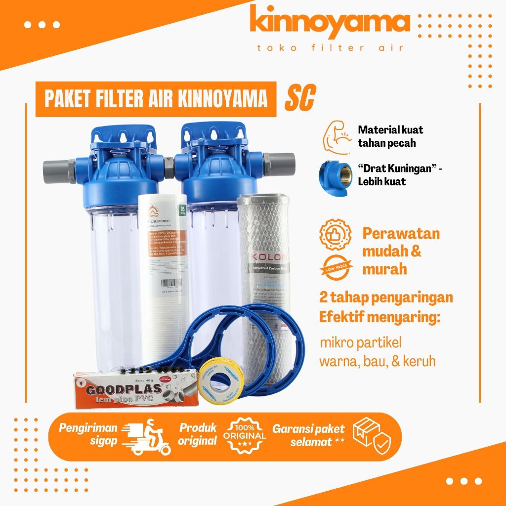 Paket Housing Filter Air Sumur Bor / Filter Air Toren PDAM / Filter Air Keruh Berpasir