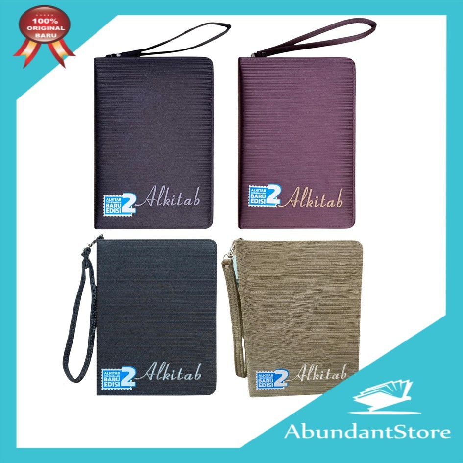 Alkitab SEDANG Sampul Kain Resleting STRIPLINE - TB2 054 TI STRIPLINE