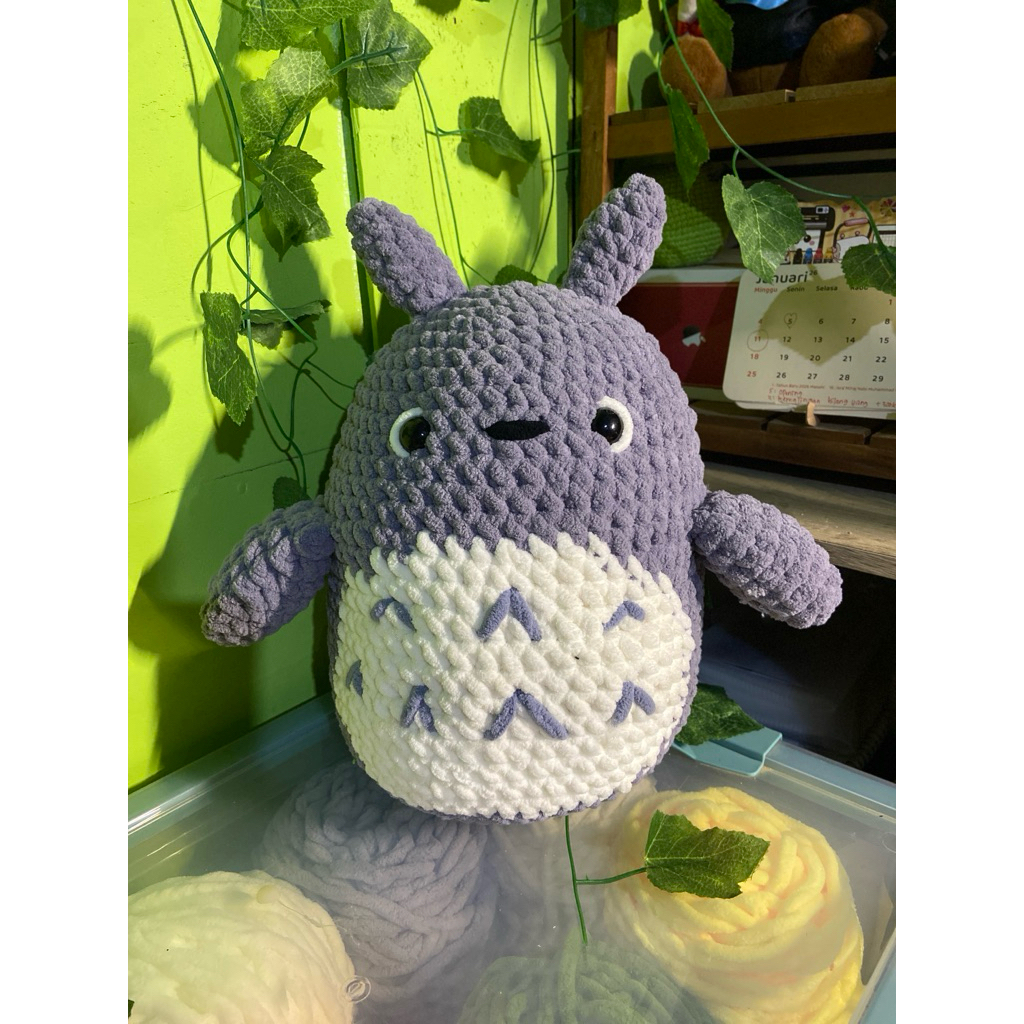 (imeelon) totoro crochet | boneka ghibli totoro rajut