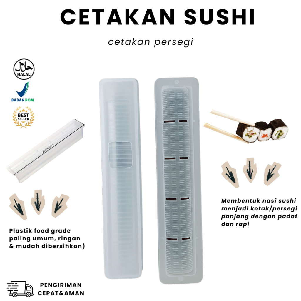 Cetakan Sushi Roll | Cetakan Sushi Persegi Panjang | Sushi Maker