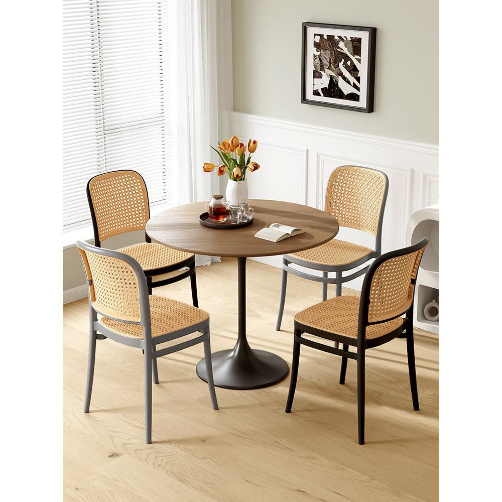 Kursi Santai Anyaman Plastik Modern Minimalis Indoor & Outdoor Kursi Santai Teras Anyaman