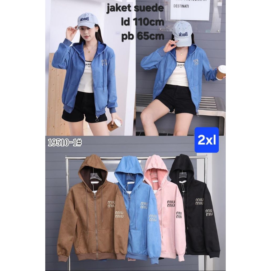 jacket wanita LD 110 bahan suede premium