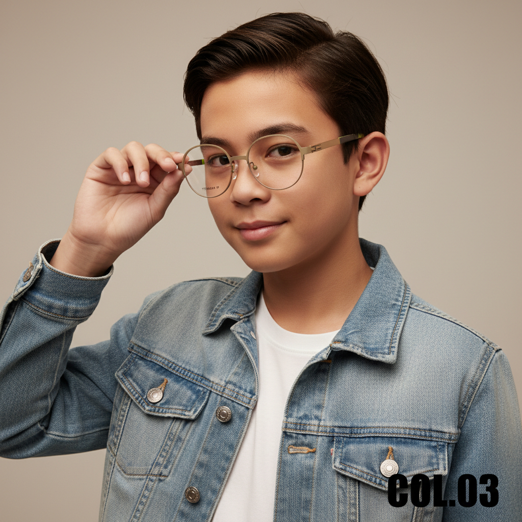 FRAME KACAMATA ORIGINAL TITANIUM LEIX 1310 SIZE 51 MODEL BULAT FULL FRAME