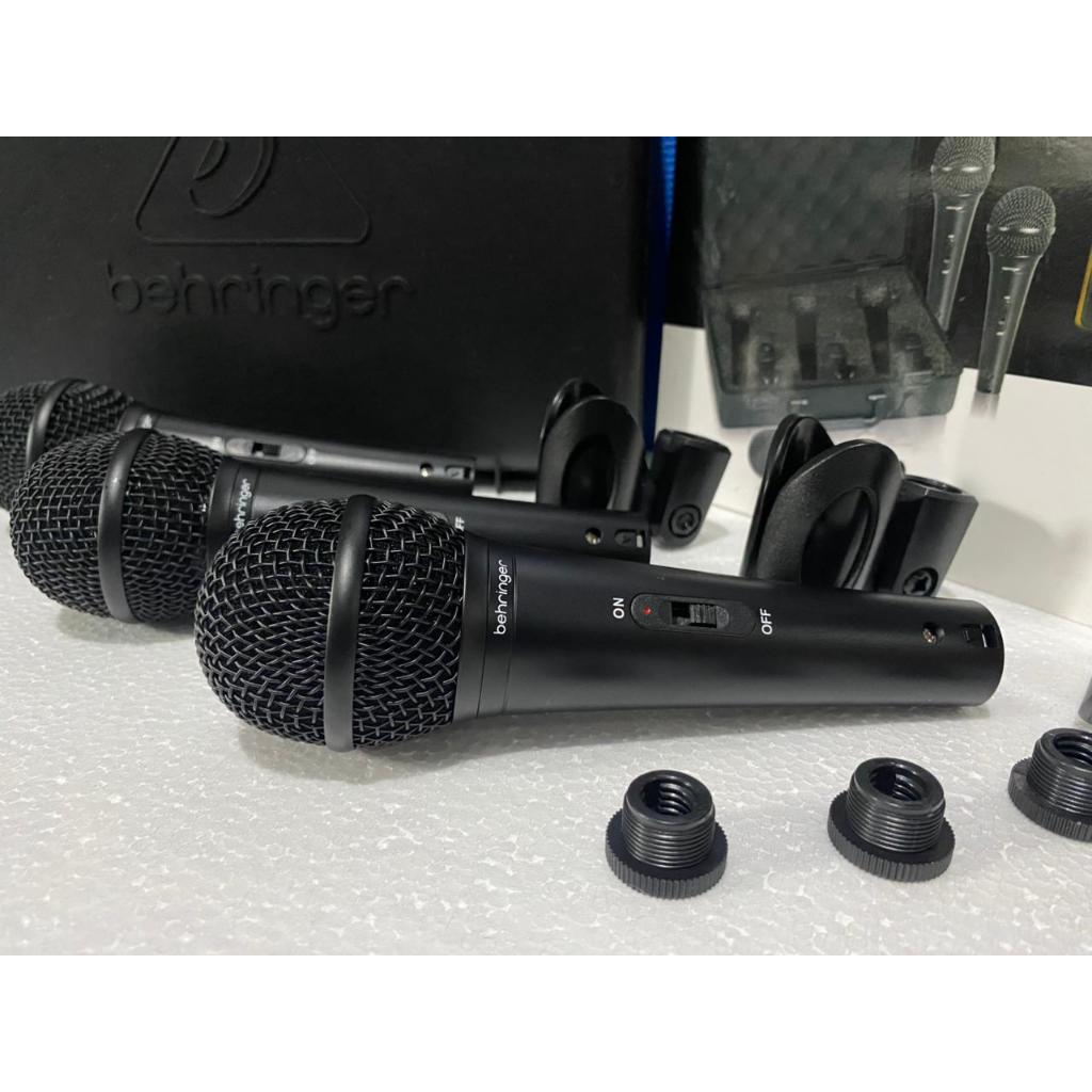 Behringer XM1800S XM1800 XM 1800S 1 Set Mic Dynamic Kabel Isi 3 Vokal Wired Microphone 100% Original