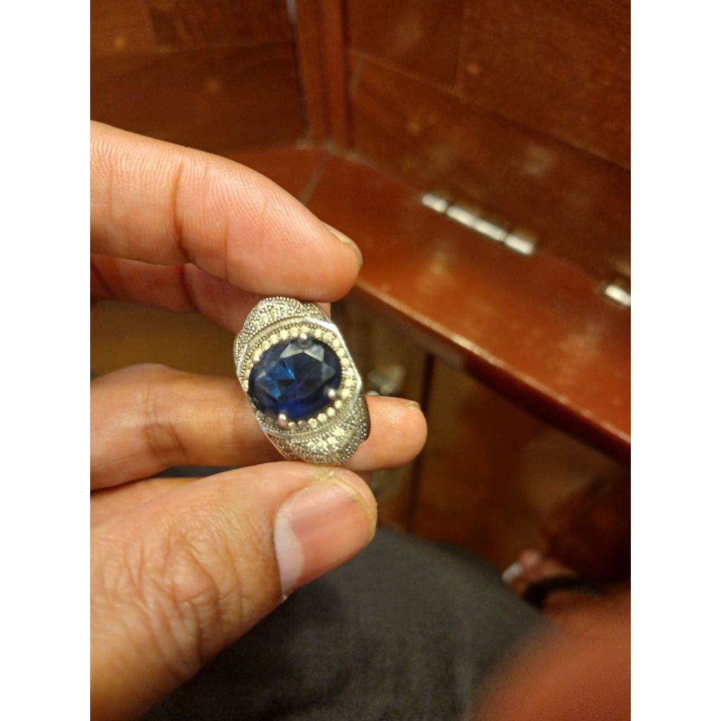 cincin  king safir  ring perak 925.