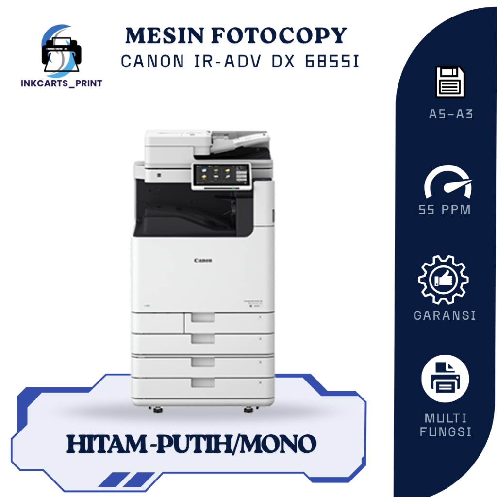 Printer canon Multifungsi imageRUNNER ADVANCE DX 6855i Mesin Fotocopy A3 mono