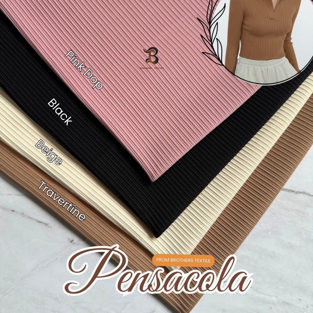 Kain Pensacola Knit | Kain Ecer | Bahan Kain Celana, Kulot, Outer,  Sweater Premium Polyester Spande