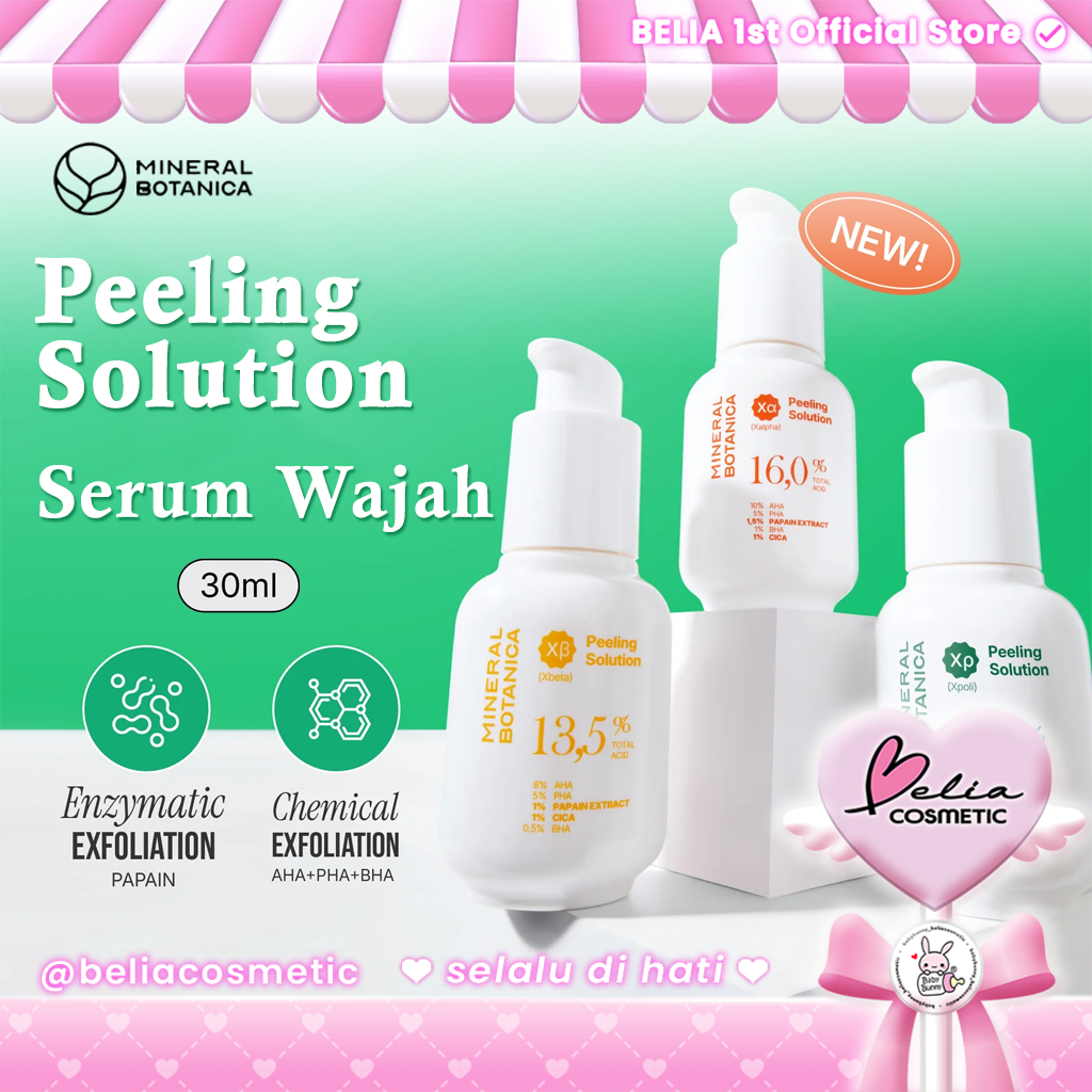 [ BELIA ] MINERAL BOTANICA Xfo Serum Peeling Solution Series | Serum Wajah