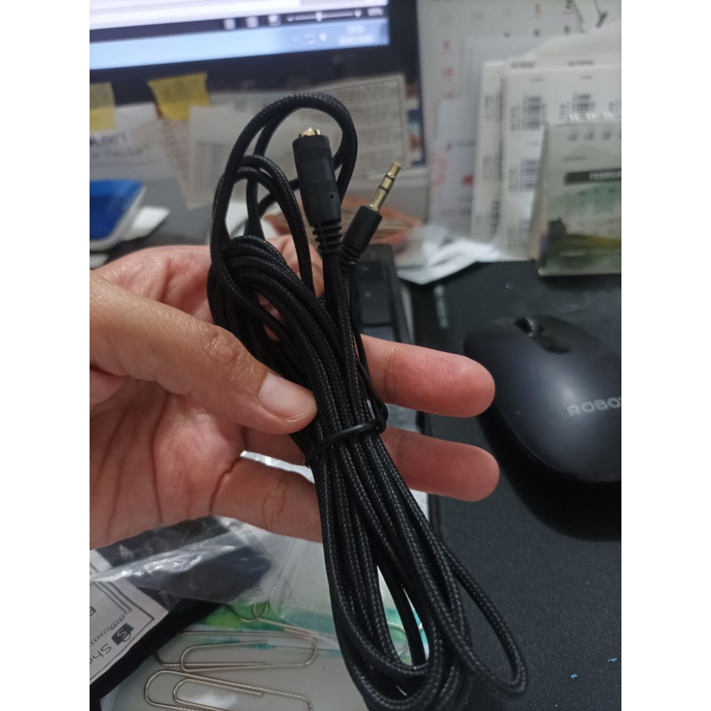 jack 3,5mm male to female 3 meter