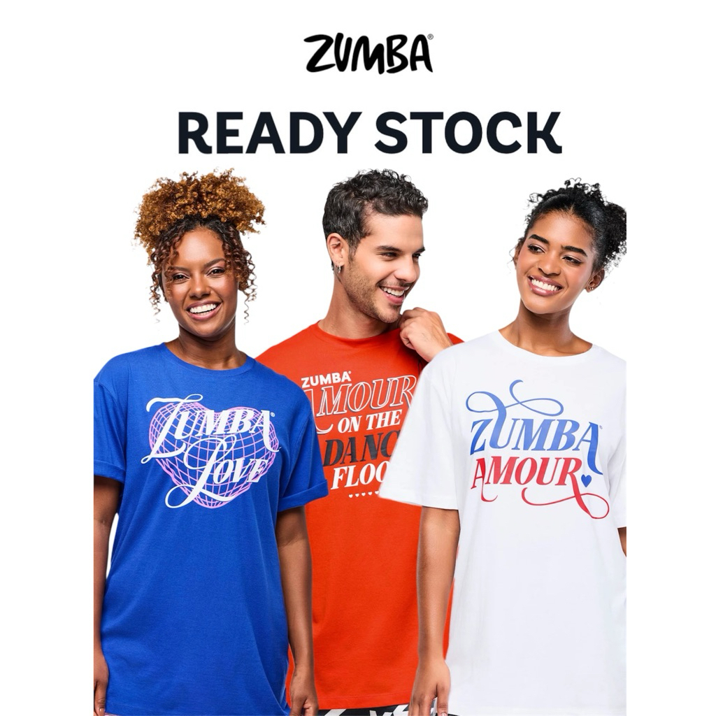 1 SET zumba amour tees [ Zumbawear Tangerang Original ]