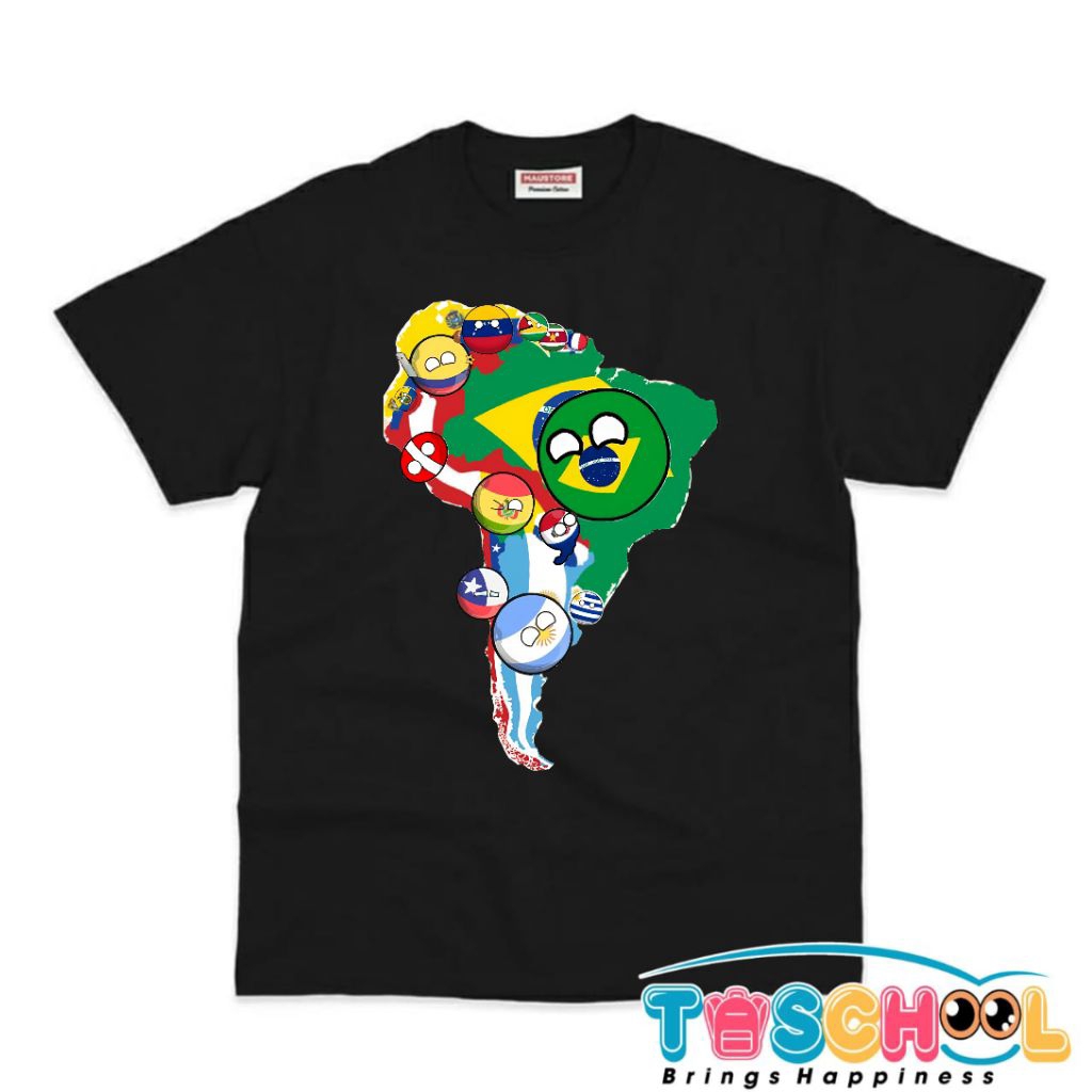 BAJU ANAK KAOS ANAK COUNTRY BALL MAPS HUMAN COUNTRY