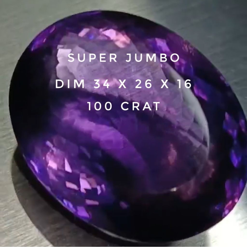 BATU KECUBUNG ASLI NATURAL AMETHYST UKURAN SUPER JUMBO
