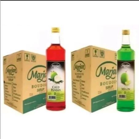JR - Grosir 1Dus 1 Dus Sirup Syrup Marjan Coco Pandan / Melon isi 12 Botol