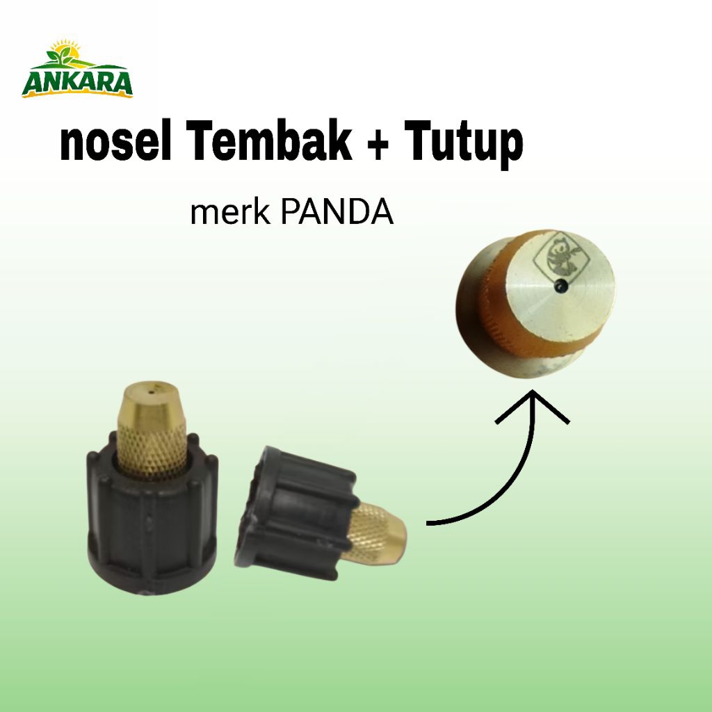 Nosel/nozzle spuyer/ujung stik tembak + tutup sprayer 15 liter solo/german/panda15