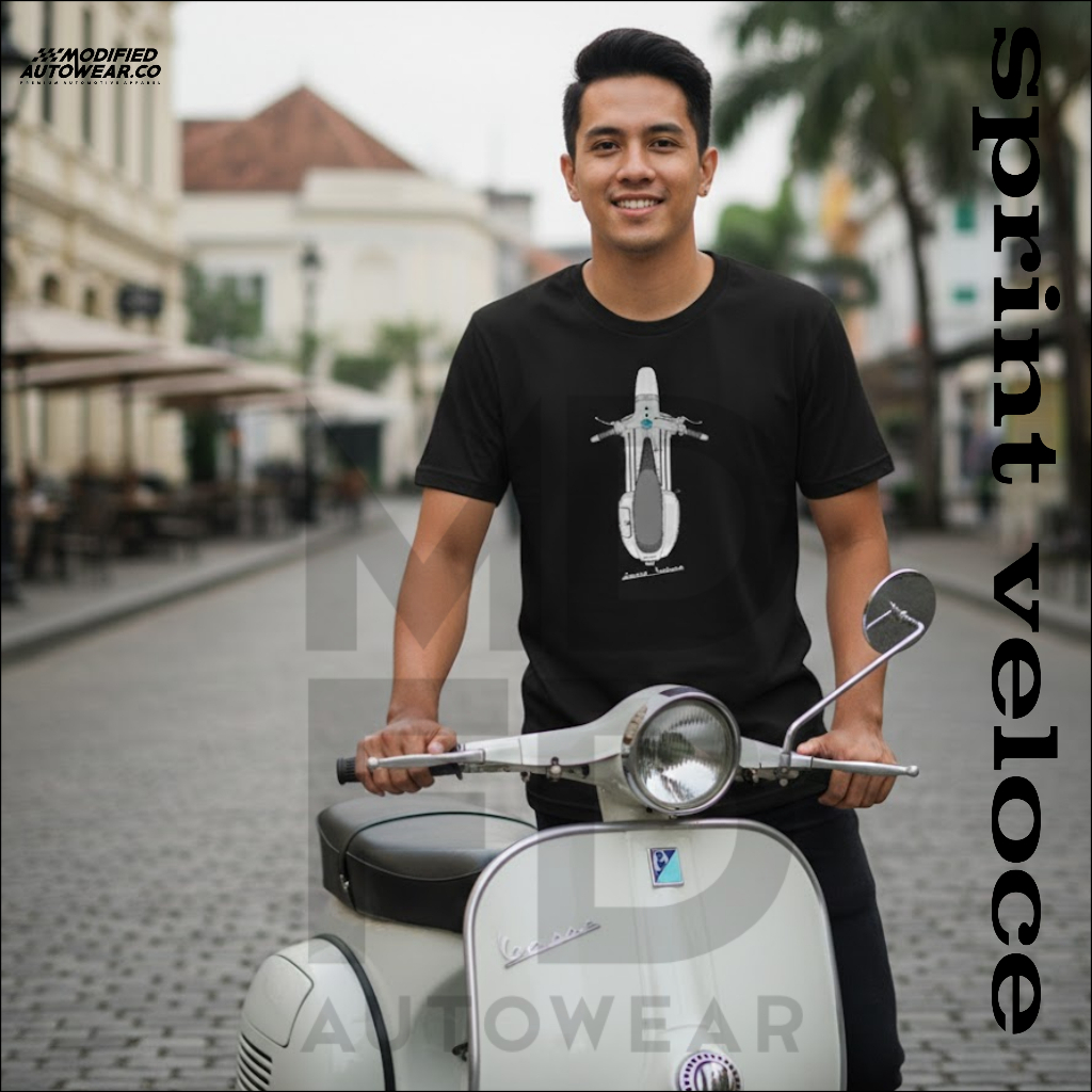 kaos vespa sprint veloce modified autowear premium tshirt vespa original baju vespa sprint
