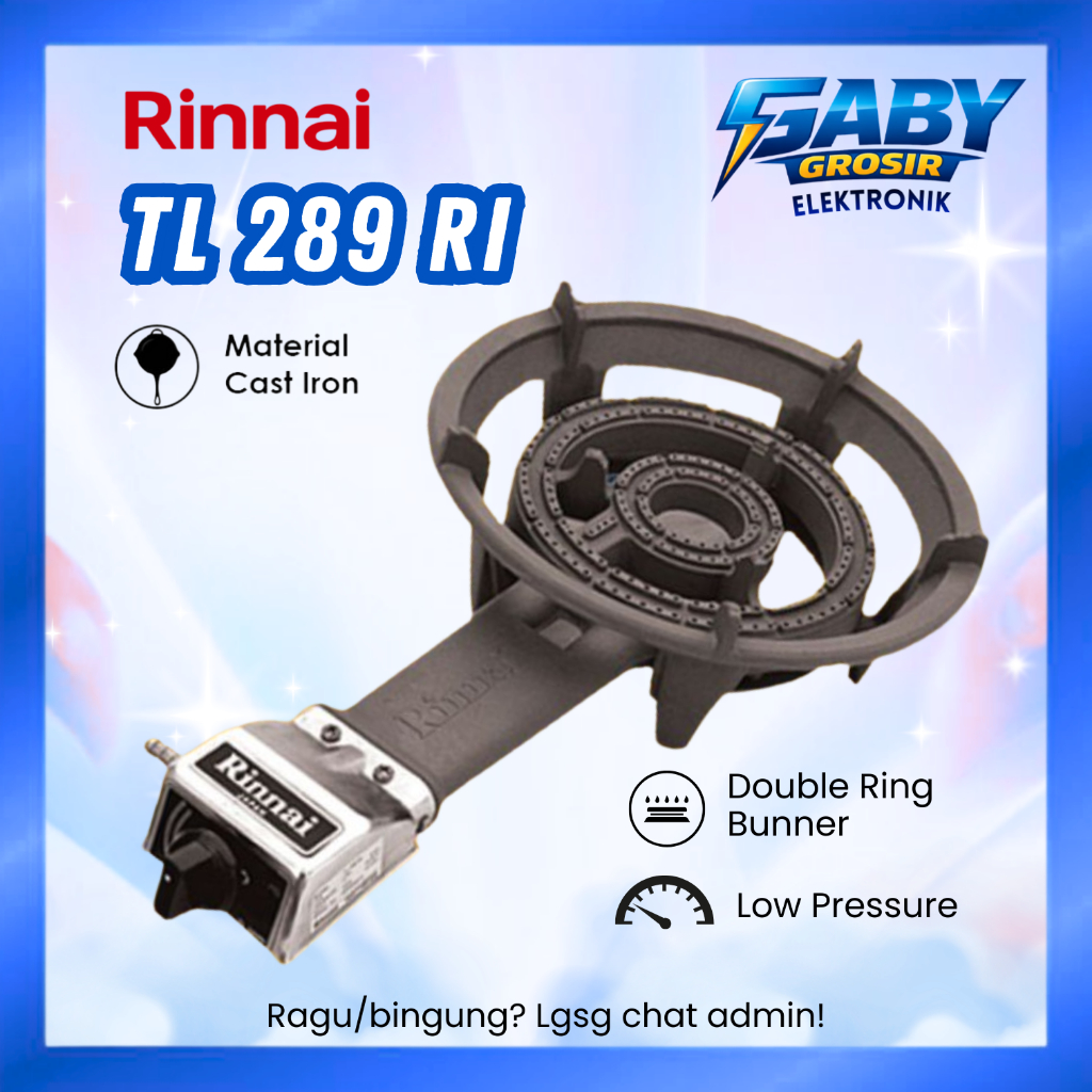 RINNAI KOMPOR GAS TL-289 RI / TL 289 RI / TL289RI | GARANSI RESMI