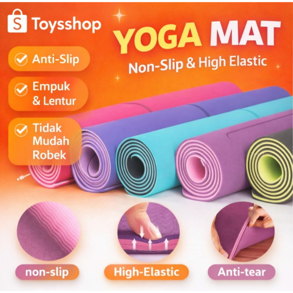 POTENCE NBR 10mm Yoga Matt / Matras Senam / Matras Yoga 10 mm - Matras Yoga / Yoga Matt POTENCE NBR 
