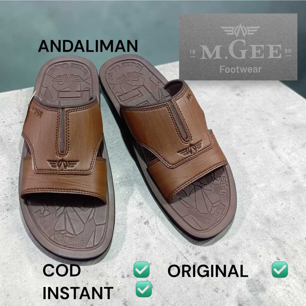 M-GEE ANDALIMAN TERBARU Sandal Slide Kasual  Pria 100% ORIGINAL