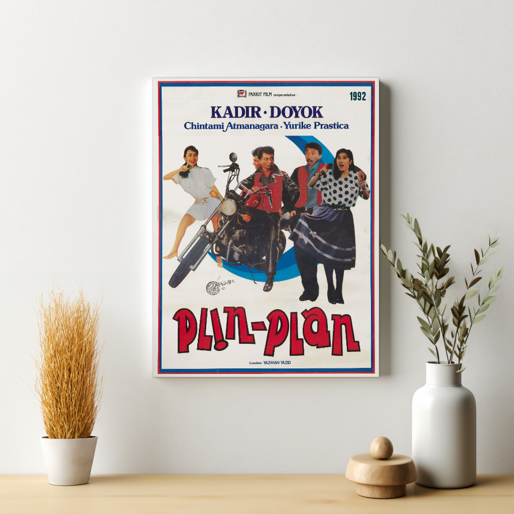 Poster Film Jadul Kadir Doyok Plin Plan 1992 Dekorasi Retro Hiasan Dinding