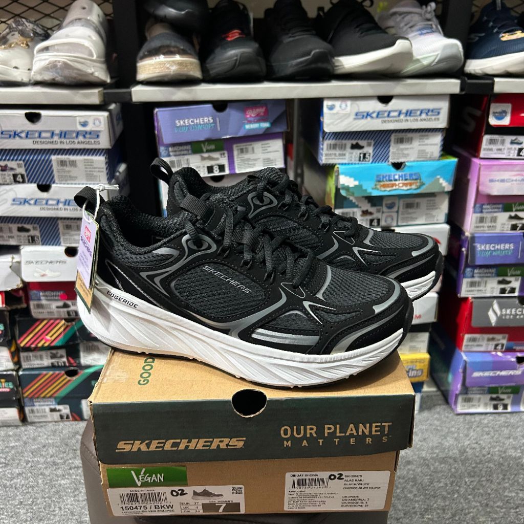 SKECHERS EDGERIDE SILVER ECLIPSE SOFT RADIANCE RUNNING FOR WOMENS ORIGINAL BNIB